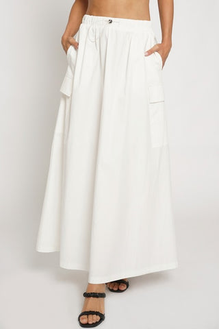 Lana Maxi Skirt (White)
